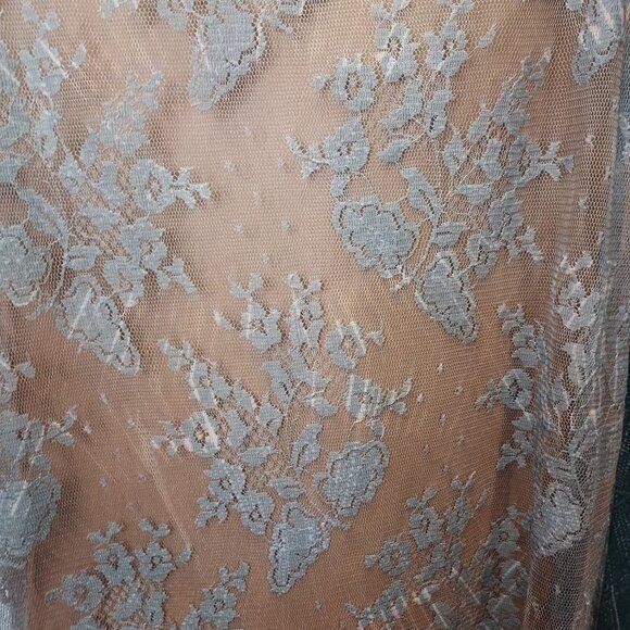 Silence + Noise Tank Top Women's Sm Lace Back Blue Sleeveless Tunic Sheer Boho - Picture 6 of 9